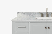 Ariel cambridge( 48"& 49") single rectangle sink  Bathroom vanity with carrara  marble (0.75 in, 1.5 in, 2 in) countertop
