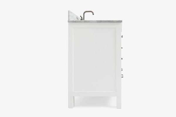Ariel cambridge( 48"& 49") single rectangle sink  Bathroom vanity with carrara  marble (0.75 in, 1.5 in, 2 in) countertop