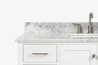 Ariel cambridge( 48"& 49") single rectangle sink  Bathroom vanity with carrara  marble (0.75 in, 1.5 in, 2 in) countertop