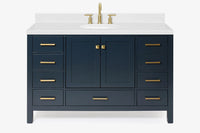 Ariel cambridge (54-55) in. single oval sink vanity with (0.75,1.5,2) in countertop