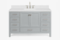 Ariel Cambridge 54-55 in. single rectangle sink vanity with (0.75, 1.5, 2)in countertops