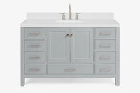 Ariel Cambridge 54-55 in. single rectangle sink vanity with (0.75, 1.5, 2)in countertops