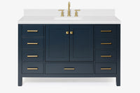 Ariel Cambridge 54-55 in. single rectangle sink vanity with (0.75, 1.5, 2)in countertops