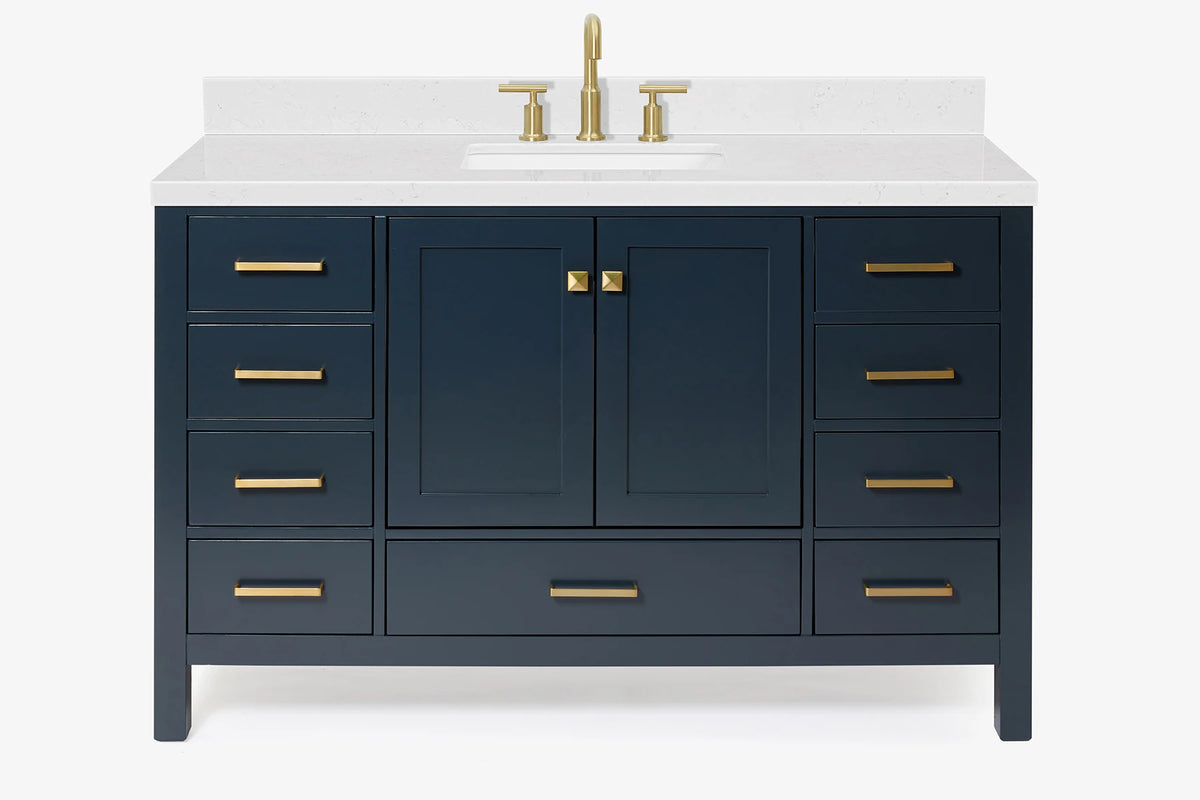 Ariel Cambridge 54-55 in. single rectangle sink vanity with (0.75, 1.5, 2)in countertops