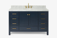 Ariel cambridge (54-55) in. single oval sink vanity with (0.75,1.5,2) in countertop