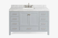 Ariel Cambridge 54-55 in. single rectangle sink vanity with (0.75, 1.5, 2)in countertops