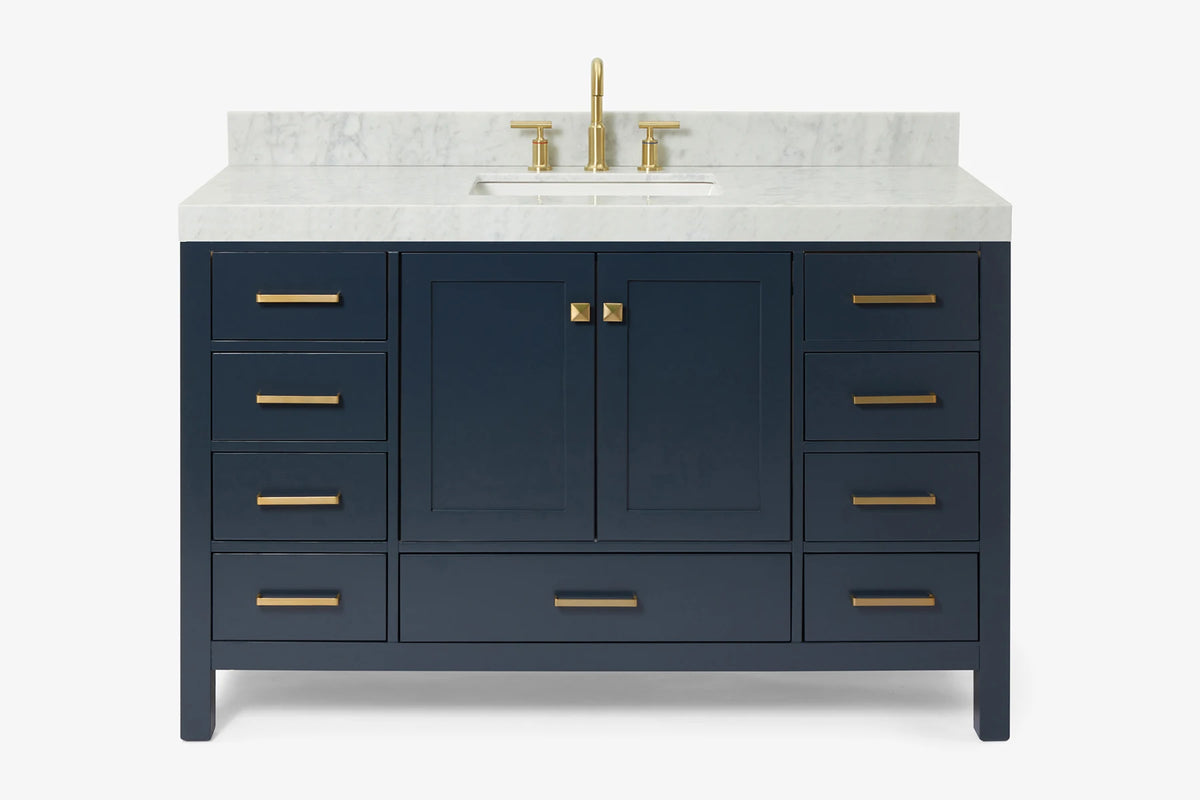 Ariel Cambridge 54-55 in. single rectangle sink vanity with (0.75, 1.5, 2)in countertops