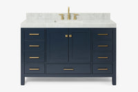 Ariel Cambridge 54-55 in. single rectangle sink vanity with (0.75, 1.5, 2)in countertops