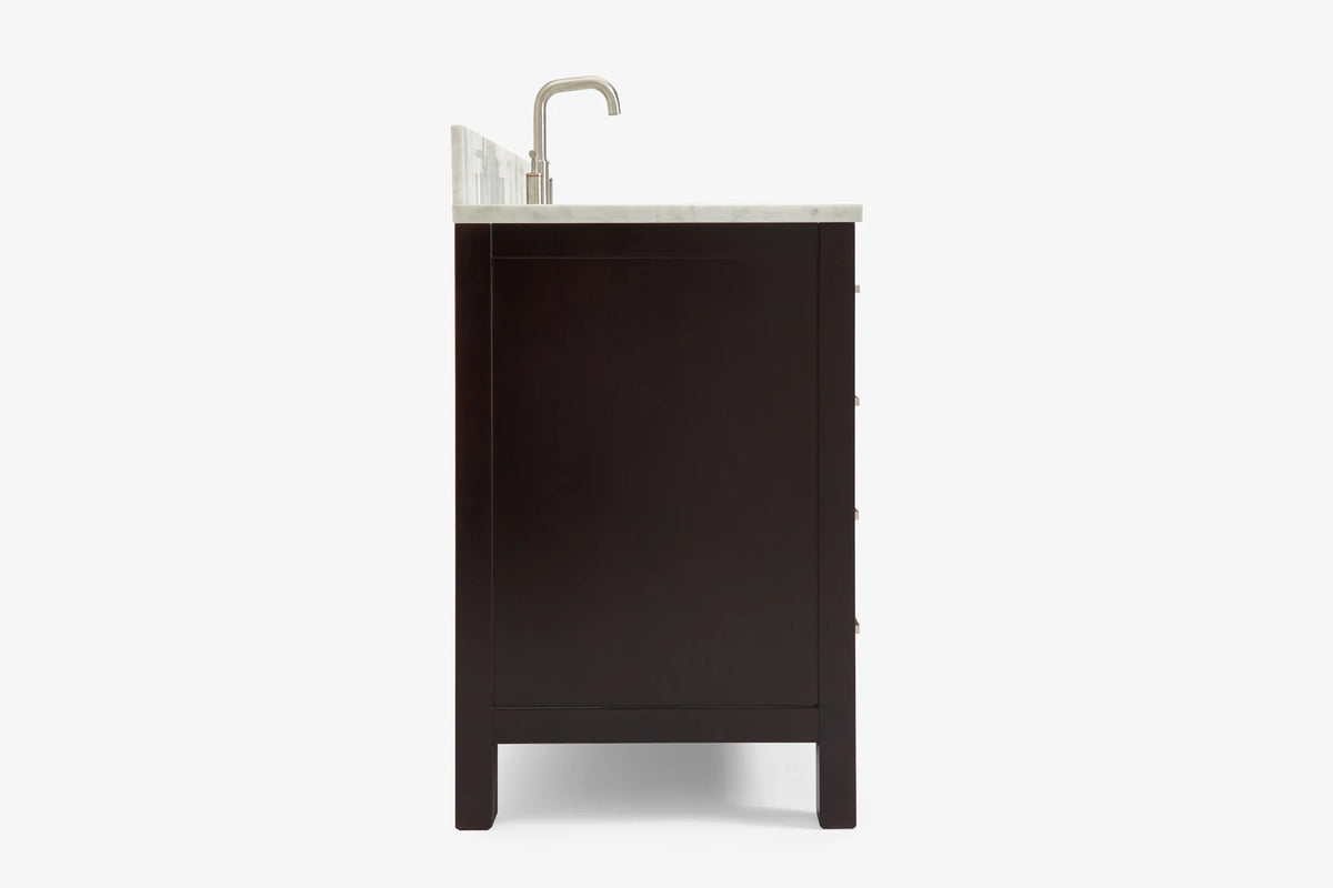 Ariel cambridge (54-55) in. single oval sink vanity with (0.75,1.5,2) in countertop