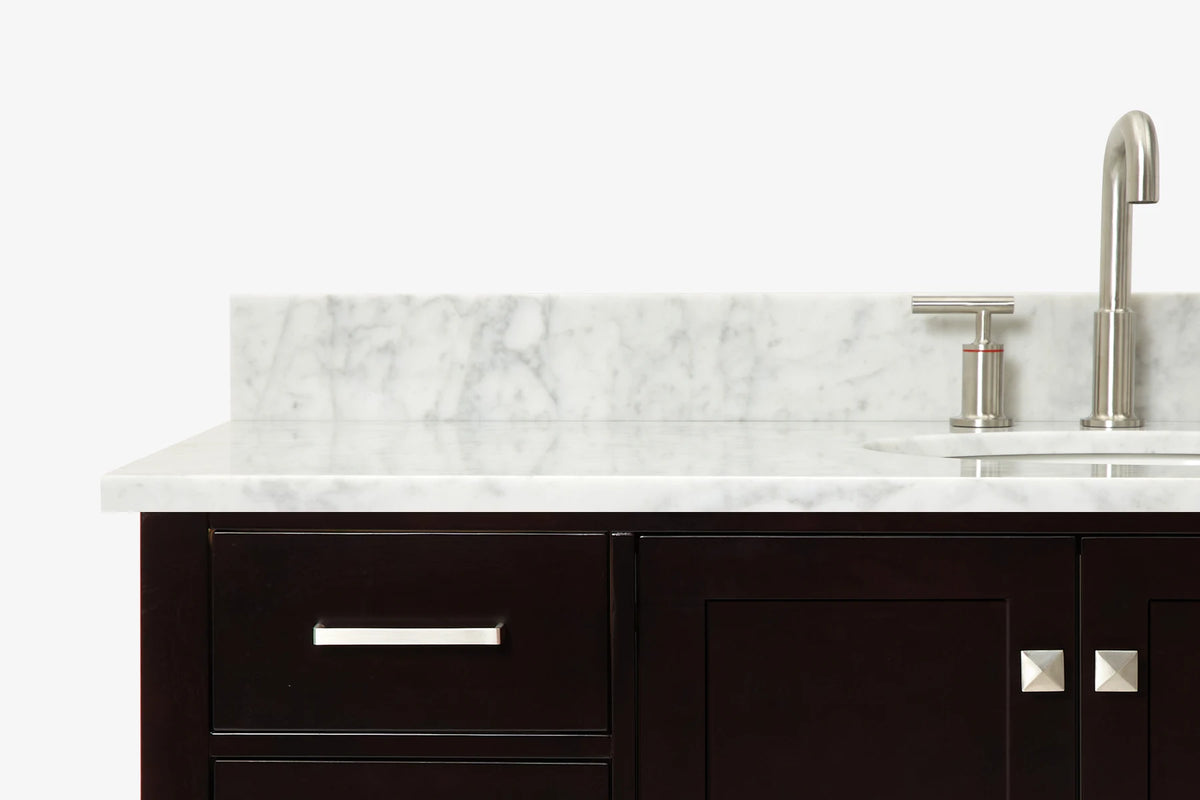 Ariel cambridge (54-55) in. single oval sink vanity with (0.75,1.5,2) in countertop