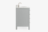 Ariel cambridge (54-55) in. single oval sink vanity with (0.75,1.5,2) in countertop