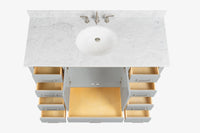 Ariel cambridge (54-55) in. single oval sink vanity with (0.75,1.5,2) in countertop