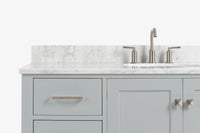 Ariel cambridge (54-55) in. single oval sink vanity with (0.75,1.5,2) in countertop