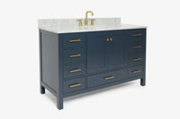 Ariel cambridge (54-55) in. single oval sink vanity with (0.75,1.5,2) in countertop