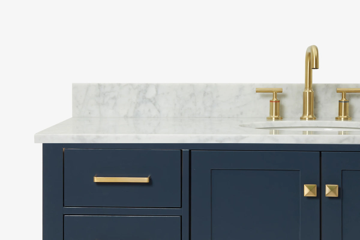 Ariel cambridge (54-55) in. single oval sink vanity with (0.75,1.5,2) in countertop