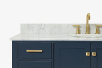 Ariel cambridge (54-55) in. single oval sink vanity with (0.75,1.5,2) in countertop