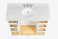 Ariel cambridge (54-55) in. single oval sink vanity with (0.75,1.5,2) in countertop