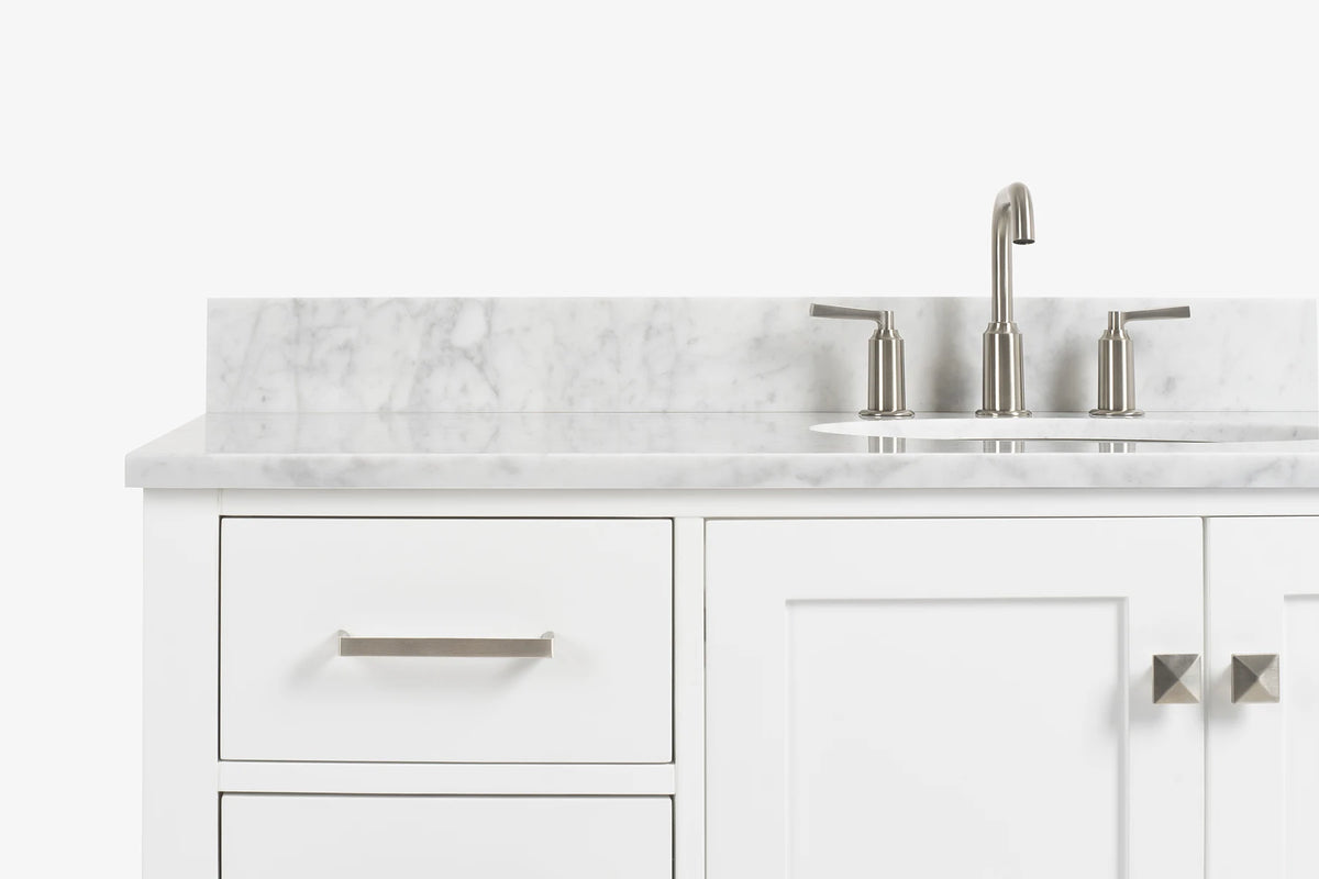 Ariel cambridge (54-55) in. single oval sink vanity with (0.75,1.5,2) in countertop