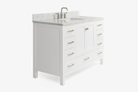 Ariel Cambridge 54-55 in. single rectangle sink vanity with (0.75, 1.5, 2)in countertops