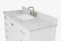 Ariel Cambridge 54-55 in. single rectangle sink vanity with (0.75, 1.5, 2)in countertops