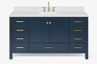 Ariel cambridge 60-61 in. single rectangle sink vanity with (0.75, 1.5, 2) in countertop