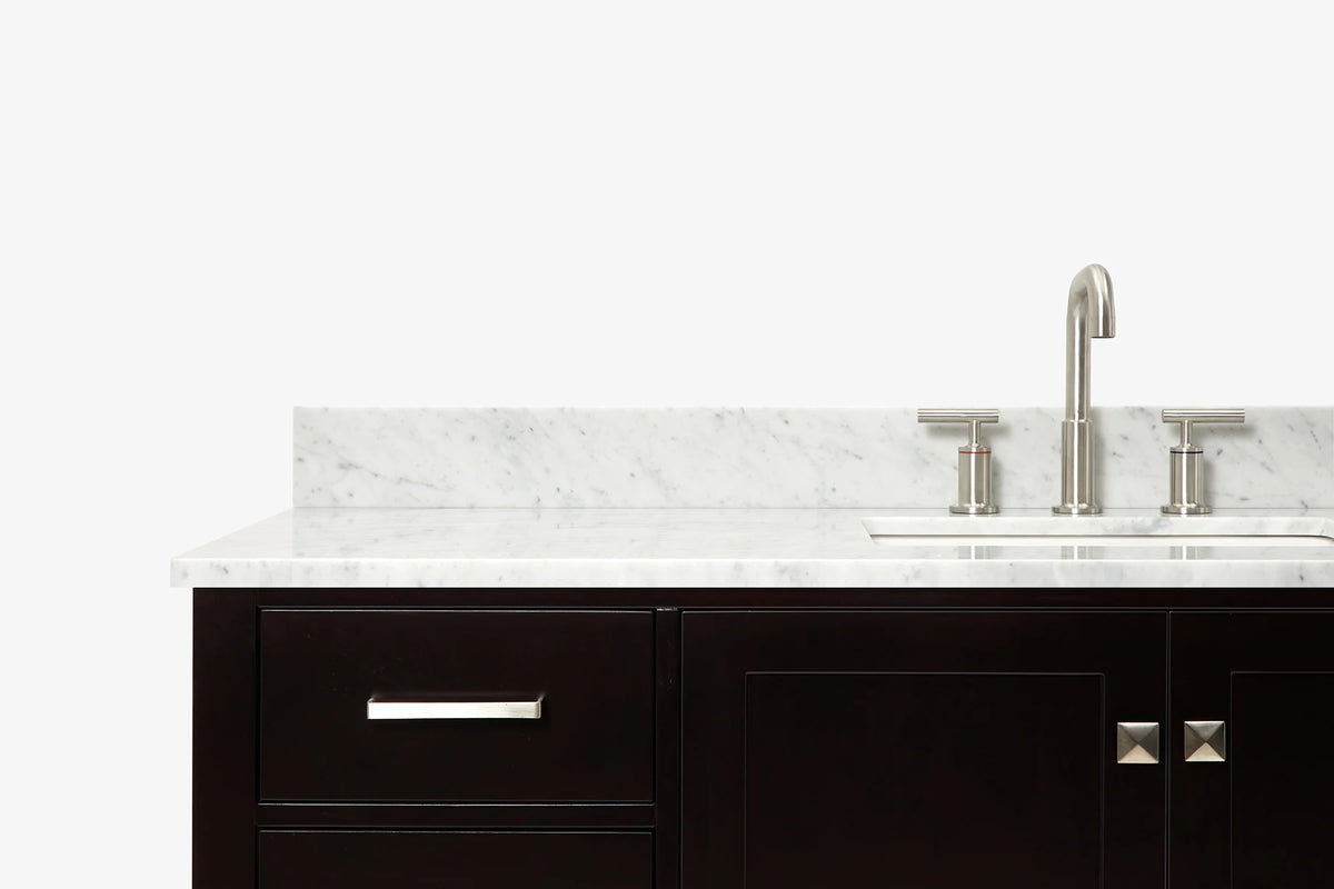 Ariel cambridge 60-61 in. single rectangle sink vanity with (0.75, 1.5, 2) in countertop
