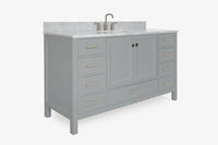 Ariel cambridge 60-61 in. single rectangle sink vanity with (0.75, 1.5, 2) in countertop