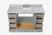 Ariel cambridge 60-61 in. single rectangle sink vanity with (0.75, 1.5, 2) in countertop