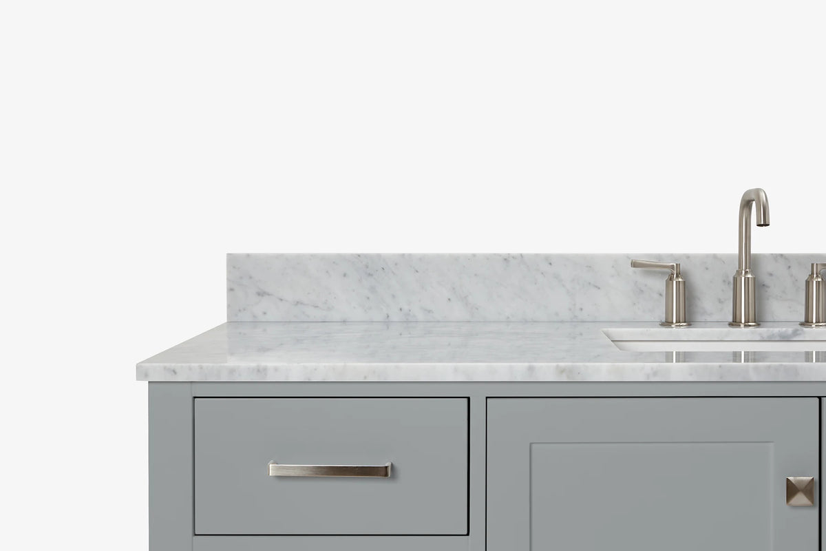 Ariel cambridge 60-61 in. single rectangle sink vanity with (0.75, 1.5, 2) in countertop