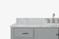 Ariel cambridge 60-61 in. single rectangle sink vanity with (0.75, 1.5, 2) in countertop
