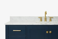 Ariel cambridge 60-61 in. single rectangle sink vanity with (0.75, 1.5, 2) in countertop