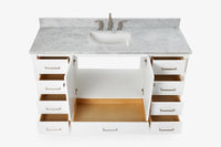 Ariel cambridge 60-61 in. single rectangle sink vanity with (0.75, 1.5, 2) in countertop