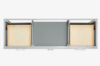 Ariel cambridge 66 inch single rectangle sink bathroom vanity with carrara white quartz countertop 1.5 edge in grey