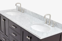 Ariel cambridge (66"&67") in double oval sink bathroom vanity with marble countertop (0.75" & 1.5").
