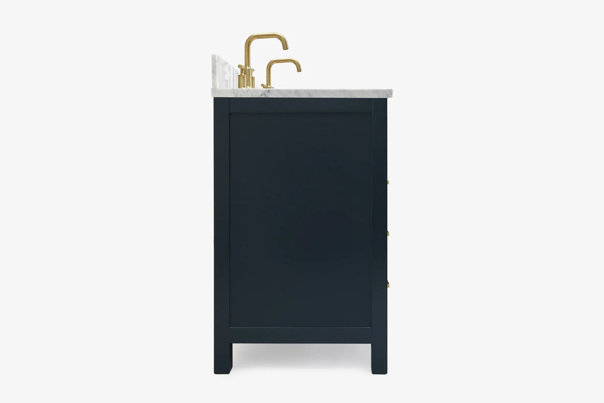 Ariel cambridge (66"&67") in double oval sink bathroom vanity with marble countertop (0.75" & 1.5").