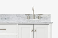 Ariel cambridge (66"&67") in double oval sink bathroom vanity with marble countertop (0.75" & 1.5").