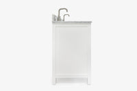 Ariel cambridge 66-67 inch double rectangle sink vanity with  marble countertop with (0.75,1.5)in edge