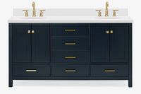 Ariel cambridge (66"&67") in double oval sink bathroom vanity with marble countertop (0.75" & 1.5").