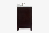 Ariel Cambridge (66" & 67") in single oval sink vanity with marble countertop (0.75" & 1.5").