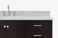 Ariel Cambridge (66" & 67") in single oval sink vanity with marble countertop (0.75" & 1.5").