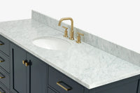 Ariel Cambridge (66" & 67") in single oval sink vanity with marble countertop (0.75" & 1.5").