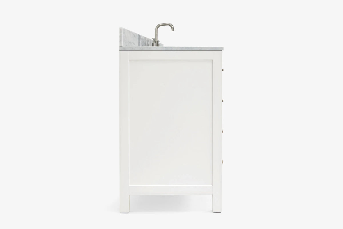 Ariel Cambridge (66" & 67") in single oval sink vanity with marble countertop (0.75" & 1.5").