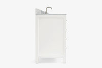Ariel Cambridge (66" & 67") in single oval sink vanity with marble countertop (0.75" & 1.5").