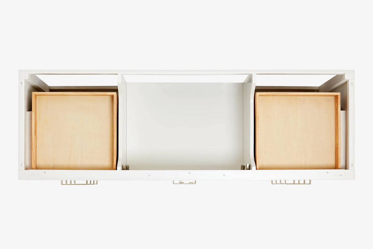 Ariel Cambridge (66" & 67") in single oval sink vanity with marble countertop (0.75" & 1.5").