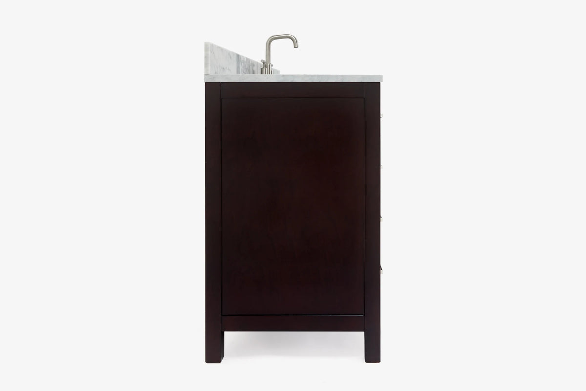 Ariel cambridge 66-67 inch single rectangle sink vanity with countertop with (0.75,1.5)in edge