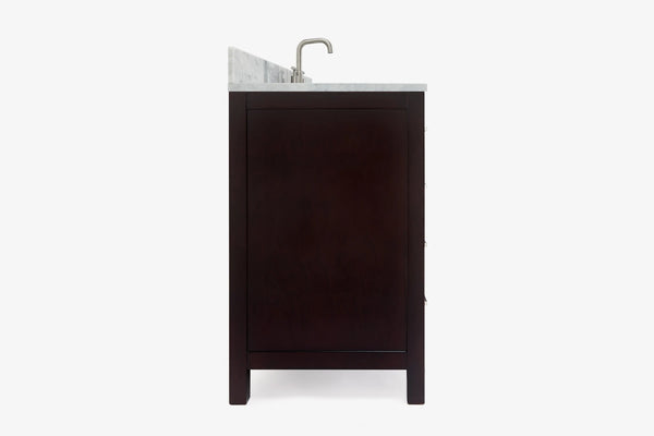 Ariel cambridge 66-67 inch single rectangle sink vanity with countertop with (0.75,1.5)in edge