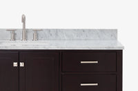 Ariel cambridge 66-67 inch single rectangle sink vanity with countertop with (0.75,1.5)in edge