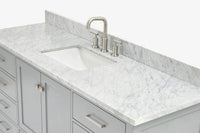 Ariel cambridge 66-67 inch single rectangle sink vanity with countertop with (0.75,1.5)in edge