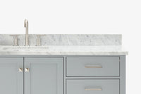 Ariel cambridge 66-67 inch single rectangle sink vanity with countertop with (0.75,1.5)in edge