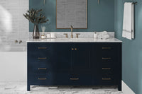 Ariel cambridge 66-67 inch single rectangle sink vanity with countertop with (0.75,1.5)in edge
